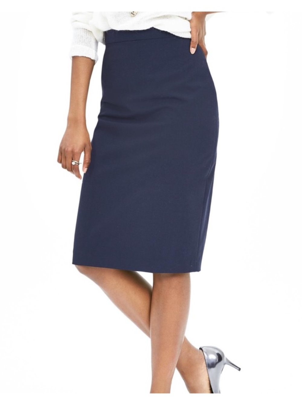Banana Republic Dark Navy Pencil Skirt